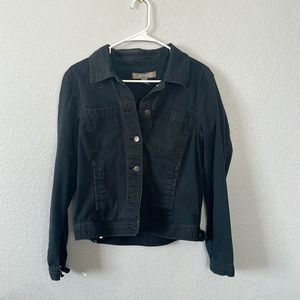 Washed Black Denim Jacket - craft & barrow brand size 10 (fits like a medium)
